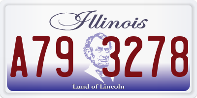 IL license plate A793278