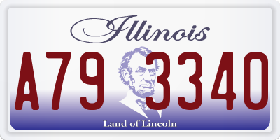 IL license plate A793340