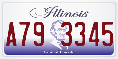 IL license plate A793345