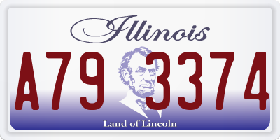 IL license plate A793374