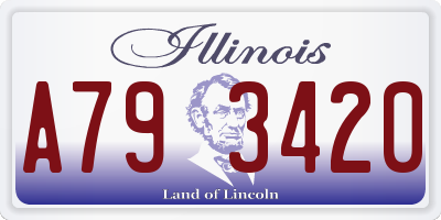 IL license plate A793420