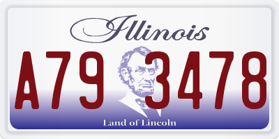 IL license plate A793478