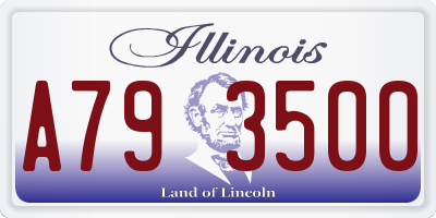 IL license plate A793500