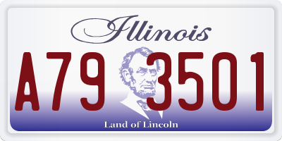 IL license plate A793501