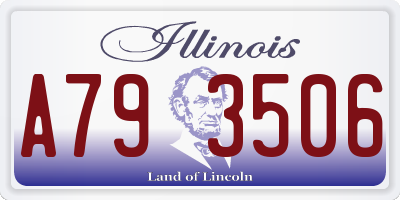 IL license plate A793506