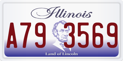 IL license plate A793569