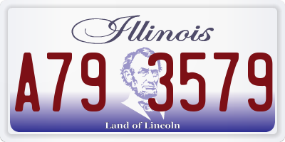 IL license plate A793579