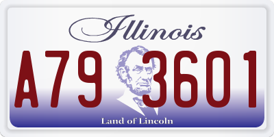 IL license plate A793601