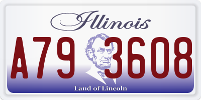 IL license plate A793608
