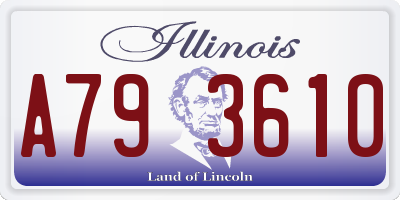 IL license plate A793610