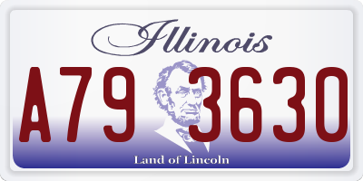 IL license plate A793630
