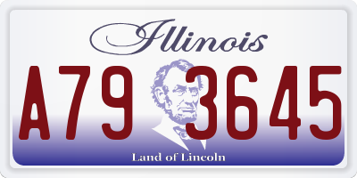 IL license plate A793645