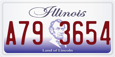 IL license plate A793654