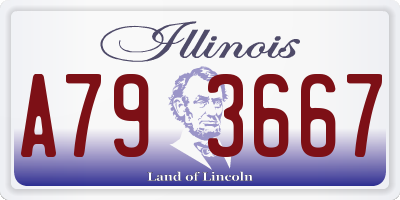 IL license plate A793667