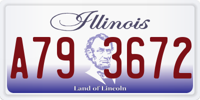 IL license plate A793672