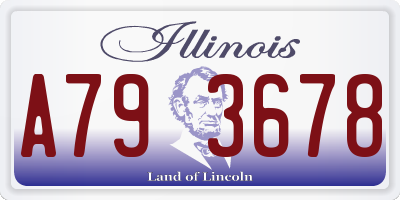 IL license plate A793678