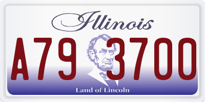 IL license plate A793700