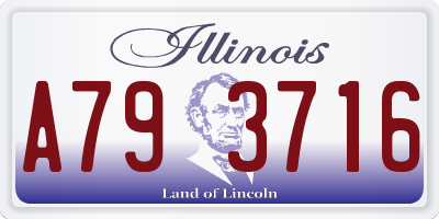 IL license plate A793716