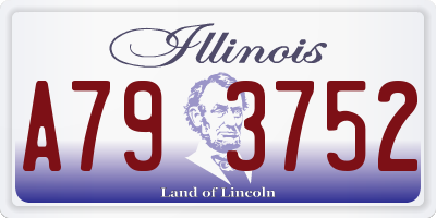 IL license plate A793752