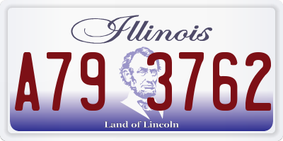IL license plate A793762