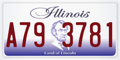 IL license plate A793781