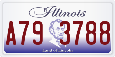 IL license plate A793788