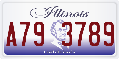 IL license plate A793789