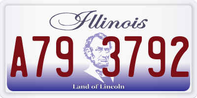 IL license plate A793792