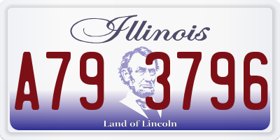 IL license plate A793796