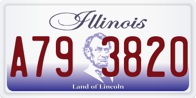 IL license plate A793820
