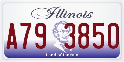 IL license plate A793850