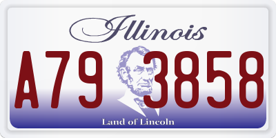 IL license plate A793858