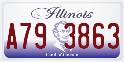 IL license plate A793863