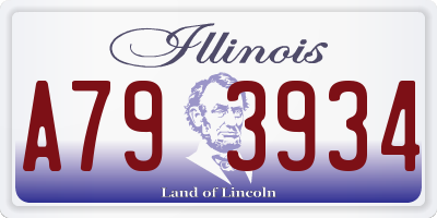IL license plate A793934