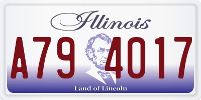 IL license plate A794017