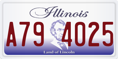 IL license plate A794025