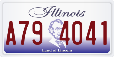 IL license plate A794041