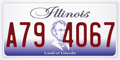 IL license plate A794067