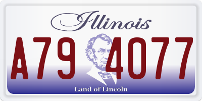 IL license plate A794077