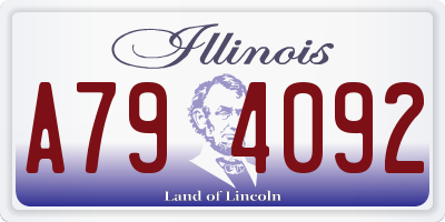 IL license plate A794092