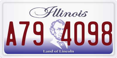 IL license plate A794098