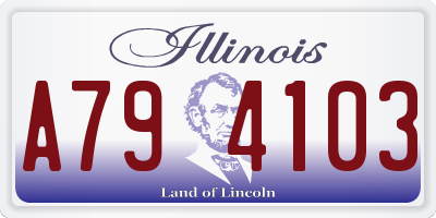 IL license plate A794103