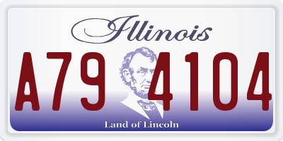 IL license plate A794104