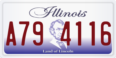 IL license plate A794116