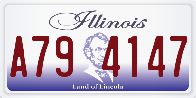 IL license plate A794147