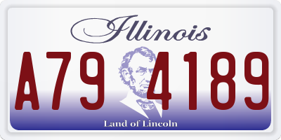 IL license plate A794189