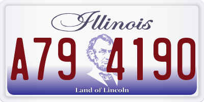 IL license plate A794190