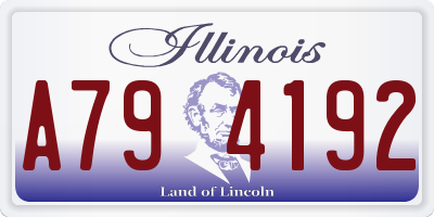 IL license plate A794192