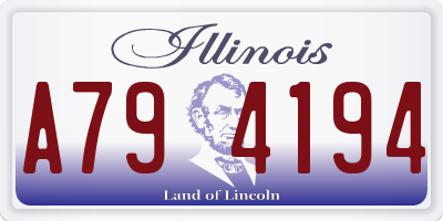 IL license plate A794194