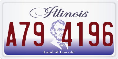 IL license plate A794196